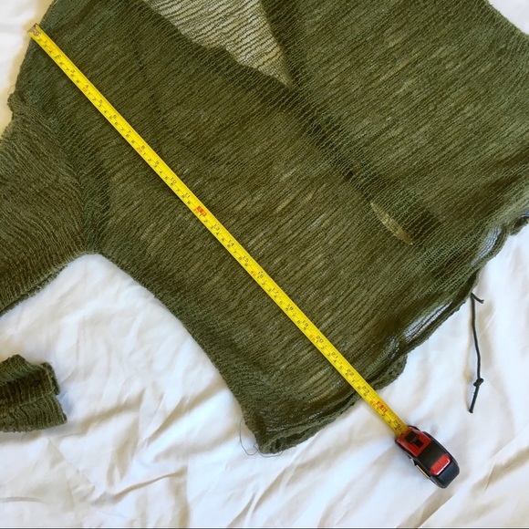 Mesh Hoodie in Army Green SOLD - Picture 8 of 8